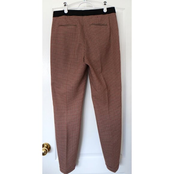Grey Jason Wu red, black, grey houndstooth ankle grazer pants - Picture 5 of 9